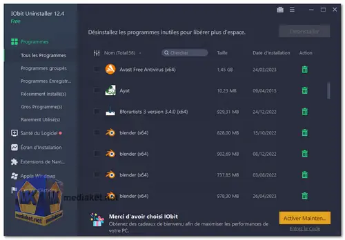 IObit Uninstaller screenshot