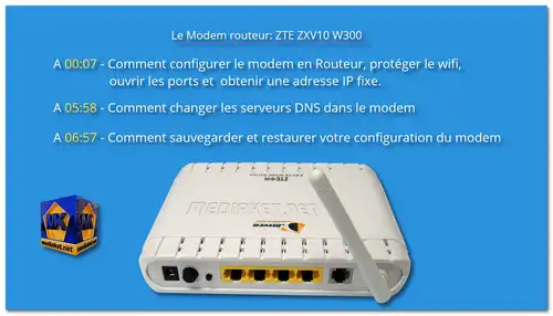 ZTE ZXV10-W300 configuration étendue screenshot