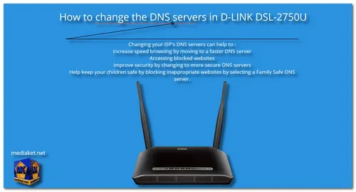 D-LINK DSL-2750U - change DNS screenshot