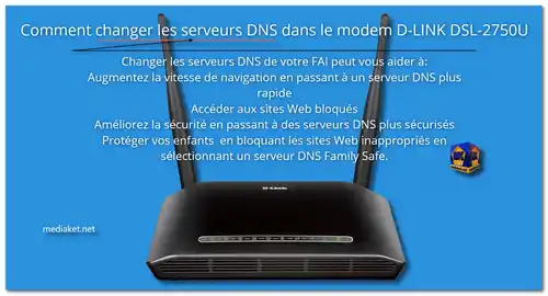 D-LINK DSL-2750U - changer les DNS screenshot