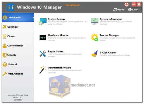 Windows 10 manager screenshot