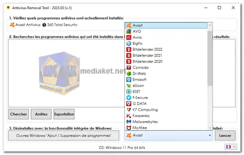 Antivirus Removal Tool screenshot