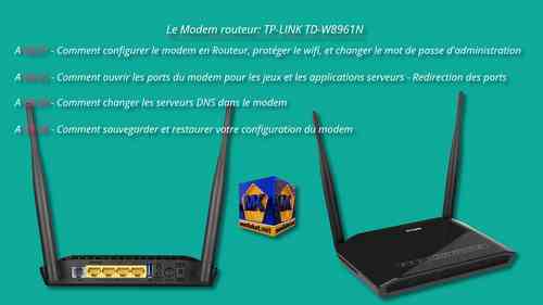 TP-LINK TD-W8968 v5 - Configuration du modem en Point d'accès, WIFI et  changer le mot de passe admin 