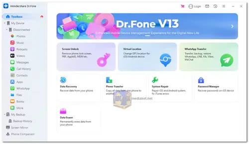 Wondershare Dr.Fone Toolkit screenshot