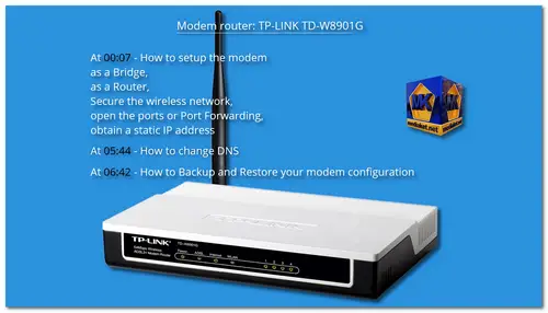 TP-LINK TD-W8901G configuration ALL screenshot